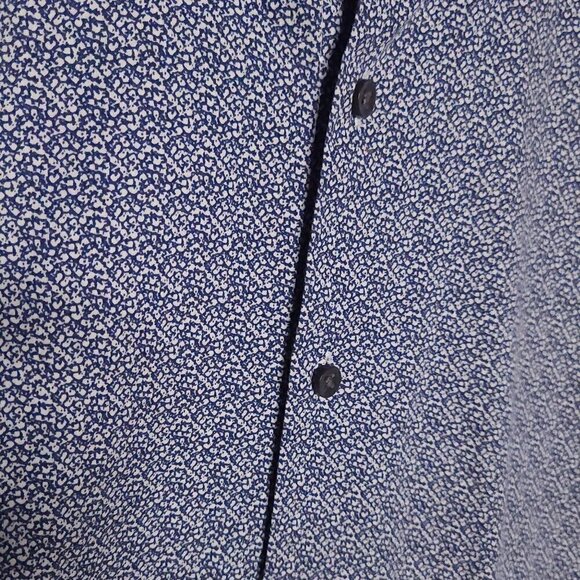 Bar III Mens Blue White Slim Fit Long Sleeve Button Down Medium - Picture 3 of 6